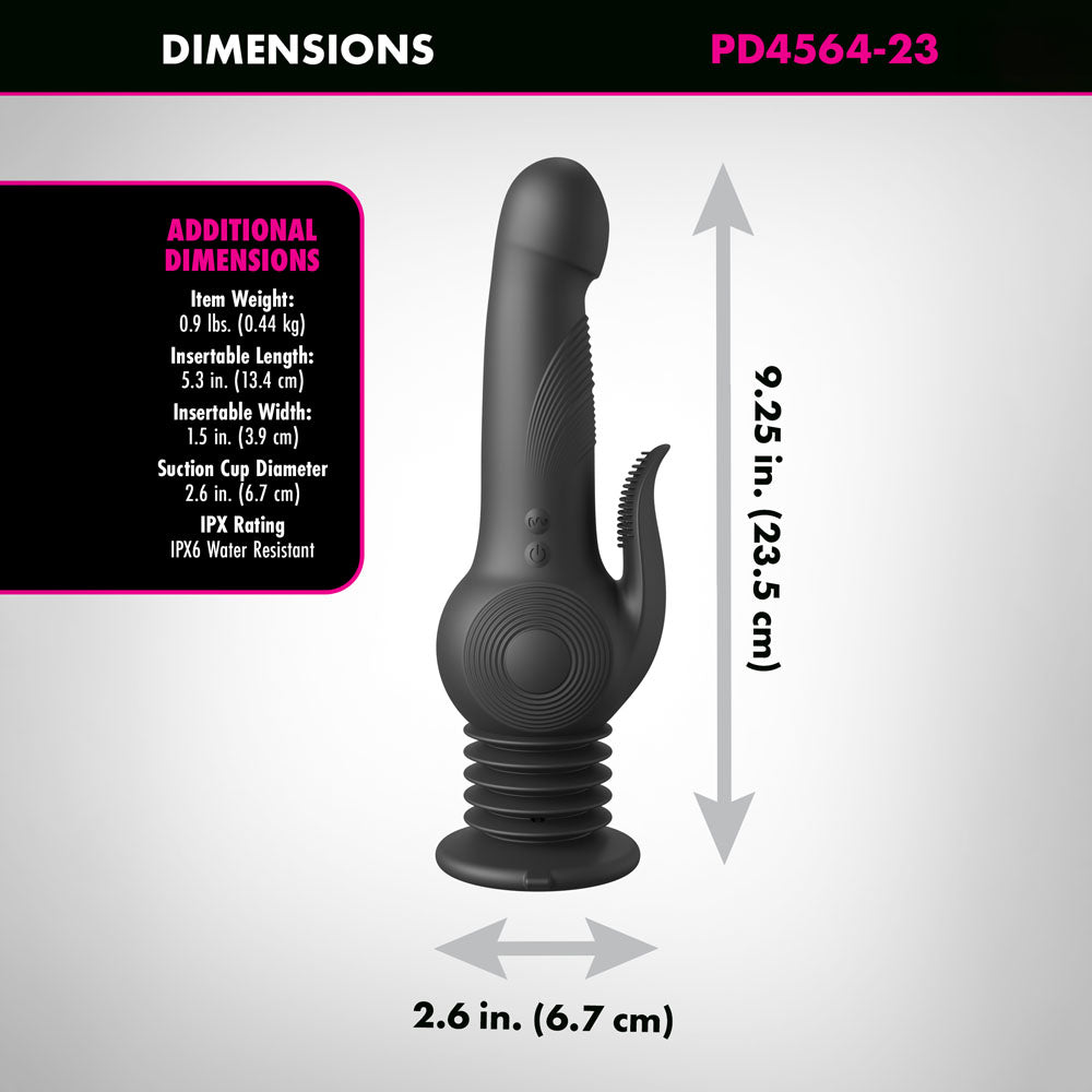 Fetish Fantasy Series Pogo Thruster 23.5 cm Gyrating Rabbit Vibrator Masturbation Aids for Males