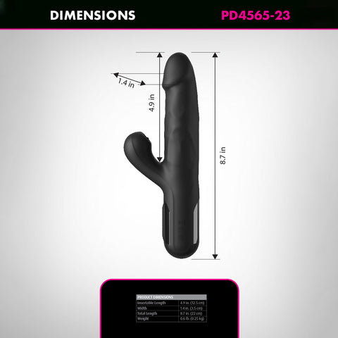Ffs Sonix Silicone Thruster 22 Cm Usb Rechargeable Thrusting Vibrator with Flicking Clit Stimulator VIBRATORS-RABBIT