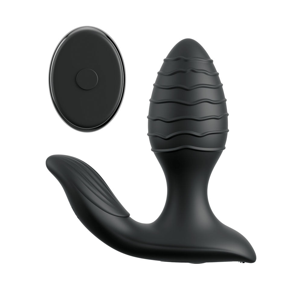 Anal Fantasy Elite Gyro Milk Pro Black 4.25" Prostate Stimulator > Anal Range > Prostate Plugs