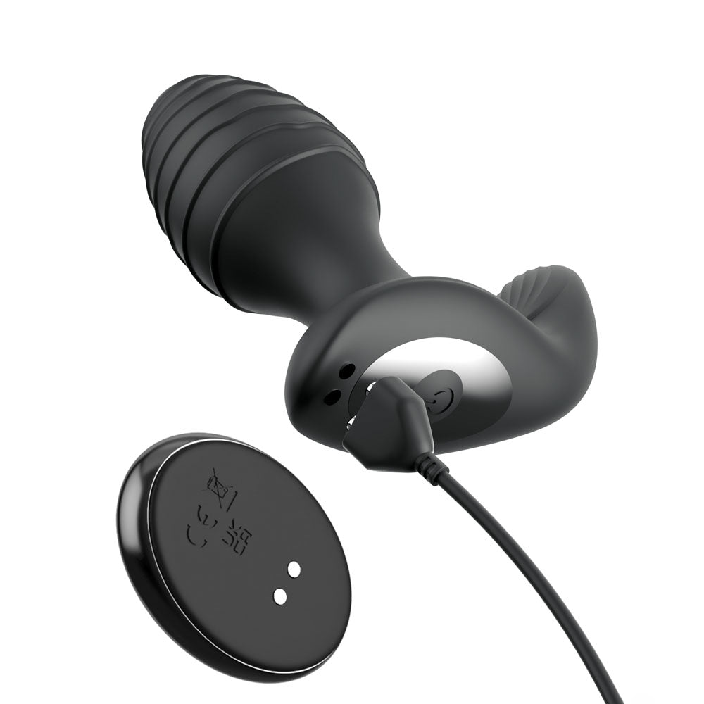 Anal Fantasy Elite Gyro Milk Pro Black 4.25" Prostate Stimulator > Anal Range > Prostate Plugs