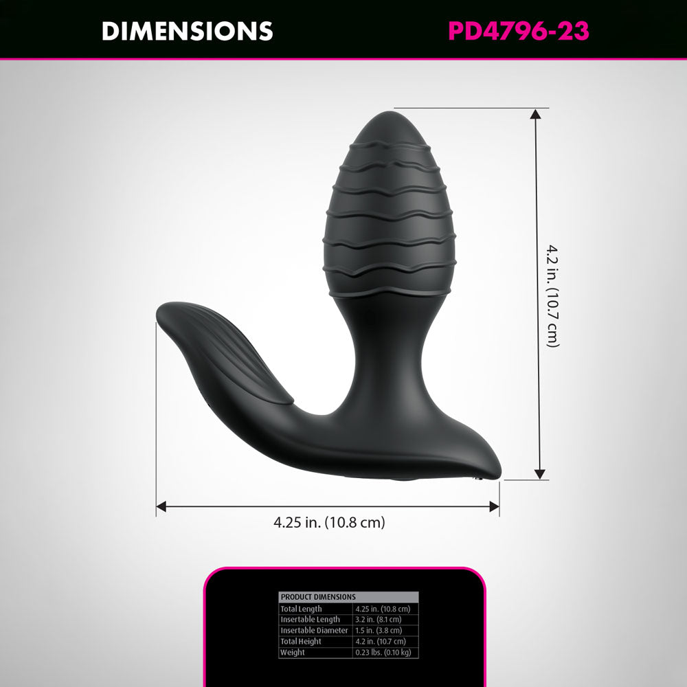 Anal Fantasy Elite Gyro Milk Pro Black 4.25" Prostate Stimulator > Anal Range > Prostate Plugs