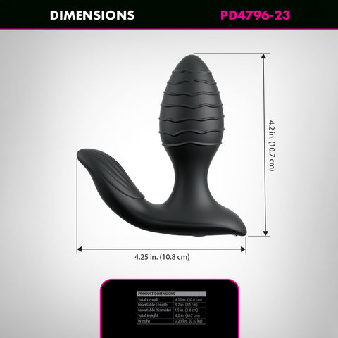 Anal Fantasy Elite Gyro Milk Pro Black 4.25" Prostate Stimulator > Anal Range > Prostate Plugs