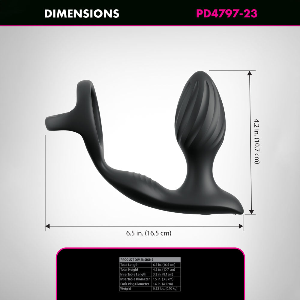 Anal Fantasy Elite Collection Ass-Gasm Gyro-Milk Pro (Black) – Prostate Massager > Anal Range > Prostate Plugs