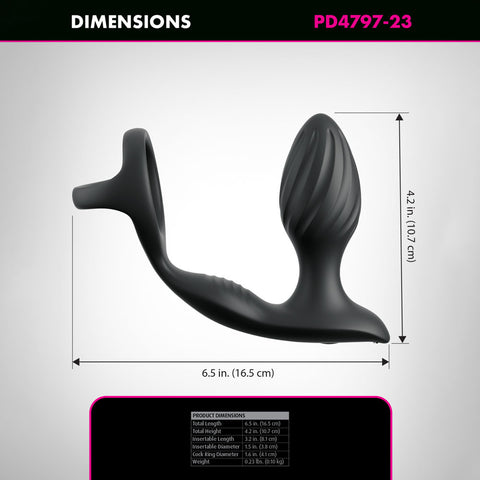 Anal Fantasy Elite Collection Ass-Gasm Gyro-Milk Pro (Black) – Prostate Massager > Anal Range > Prostate Plugs