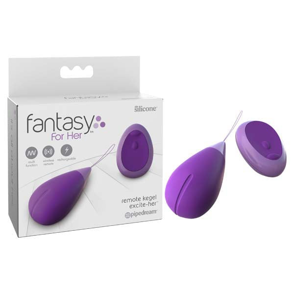 Fantasy For Her Remote Kegel Excite-Her 6.4cm USB Rechargeable Trainer Purple > Sex Toys For Ladies > Kegel Exercise