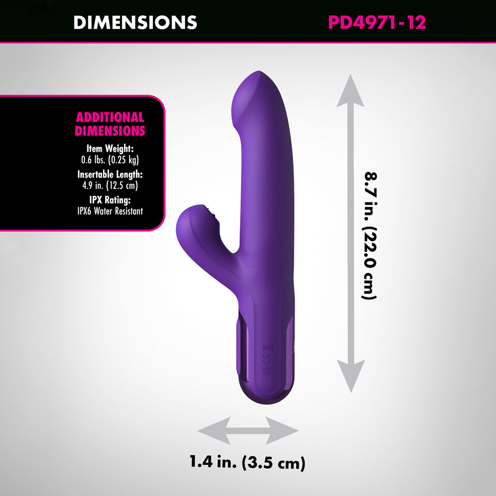 Fantasy For Her Super SoniX Thruster 8.7 Inch Rabbit VIBRATORS-RABBIT
