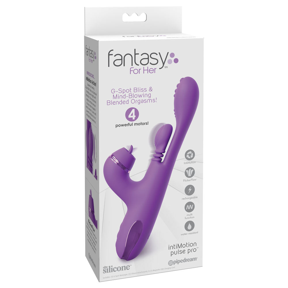 Fantasy For Her IntiMotion Pulse Pro 24 cm Swirling and Flicking Rabbit Vibrator > Vibrators > Ladies > Rabbit Multi