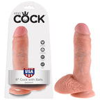 King Cock 8 Inch Realistic Handmade Dildo with Balls – 20.3 cm Length, 5.1 cm Diameter > Dildos > Realistic Dildos