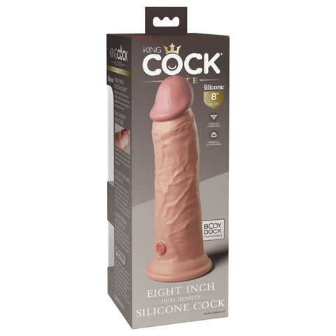 King Cock Elite 8 Inch Dual Density Silicone Dildo Flesh Dildos & Dongs