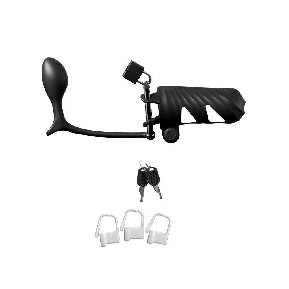 Fantasy C-Ringz (Black) – Remote-Controlled Vibrating Cock Blocker and Butt Plug > Cock Ring > Vibrating