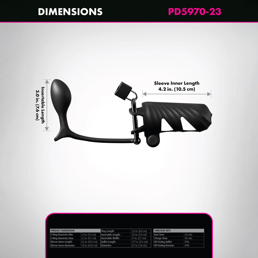 Fantasy C-Ringz (Black) – Remote-Controlled Vibrating Cock Blocker and Butt Plug > Cock Ring > Vibrating