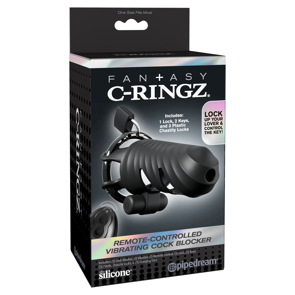 Fantasy C-Ringz (Black) – Remote-Controlled Vibrating Cock Blocker > Cock Ring > Vibrating