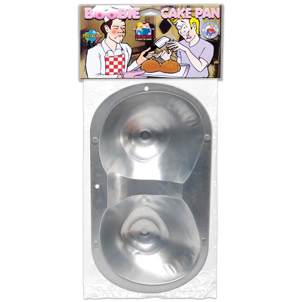 Boobie Cake Pan Novelty Adult Cake Mold Silver Bachelor & Bachelorette Items