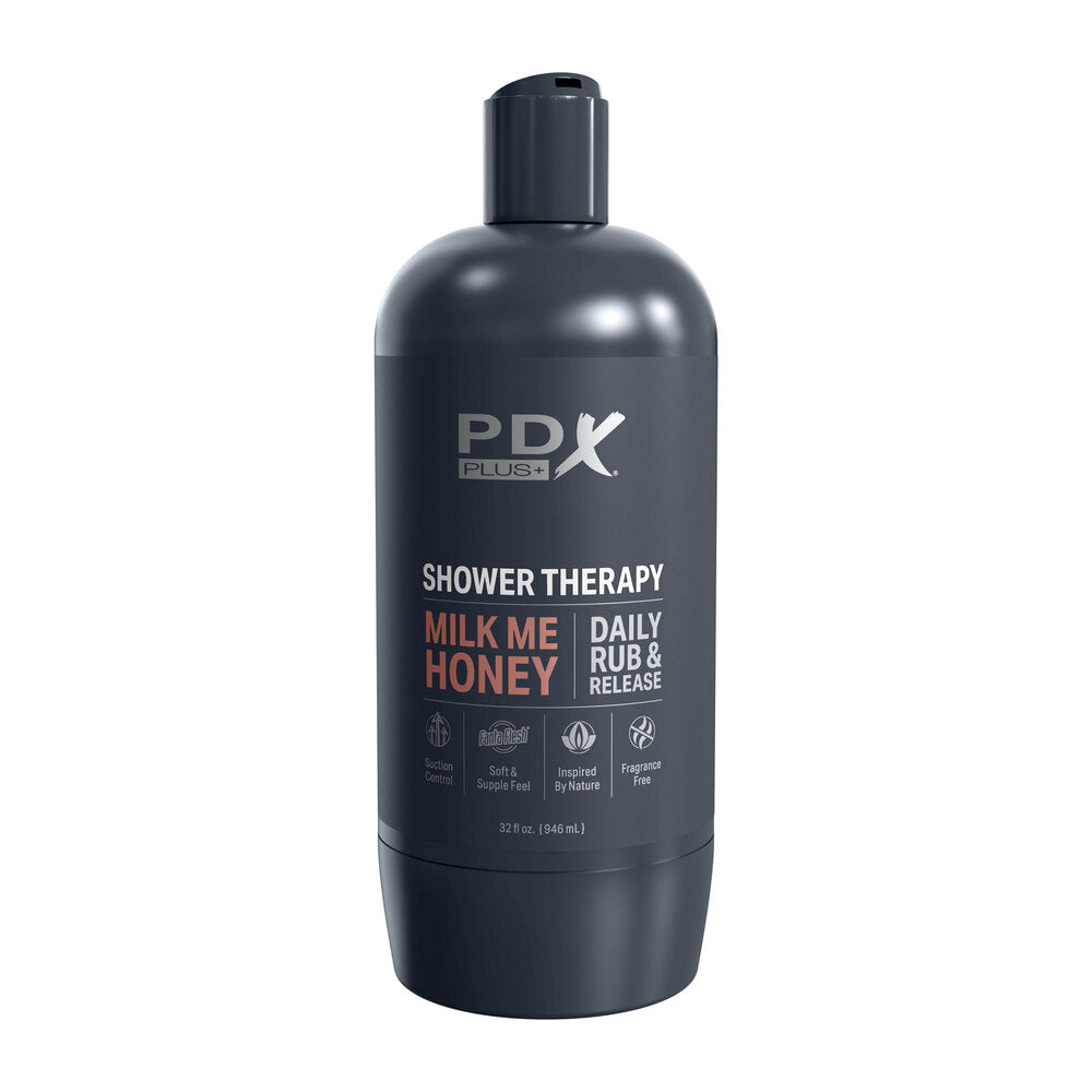 PDX Discreet Shower Masturbator Milk Me Honey Bottle Strokers - Manual