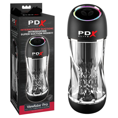 PDX Elite ViewTube Pro Suction Stroker with 10 Suction and Vibration Modes Adult Stuff Warehouse PDX Elite ViewTube Pro Suction Stroker with 10 Suction and Vibration Modes Adult Stuff Warehouse