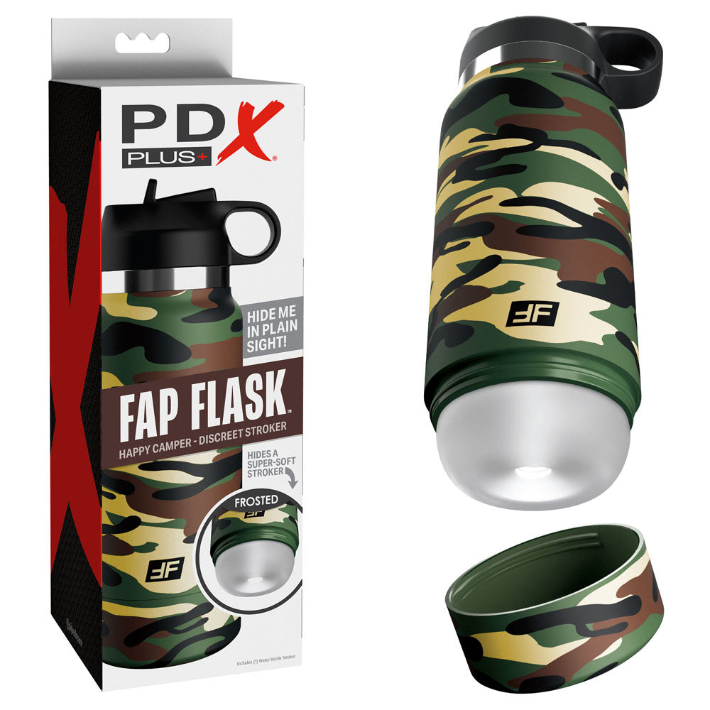 PDX Plus Fap Flask Happy Camper – Discreet Stroker > Sex Toys For Men > Masturbators > Manual