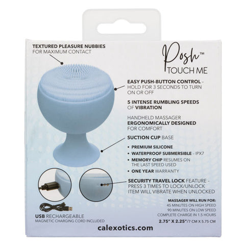 Posh Touch Me Blue Handheld Massager with Suction Base Vibe Blue STIMULATORS