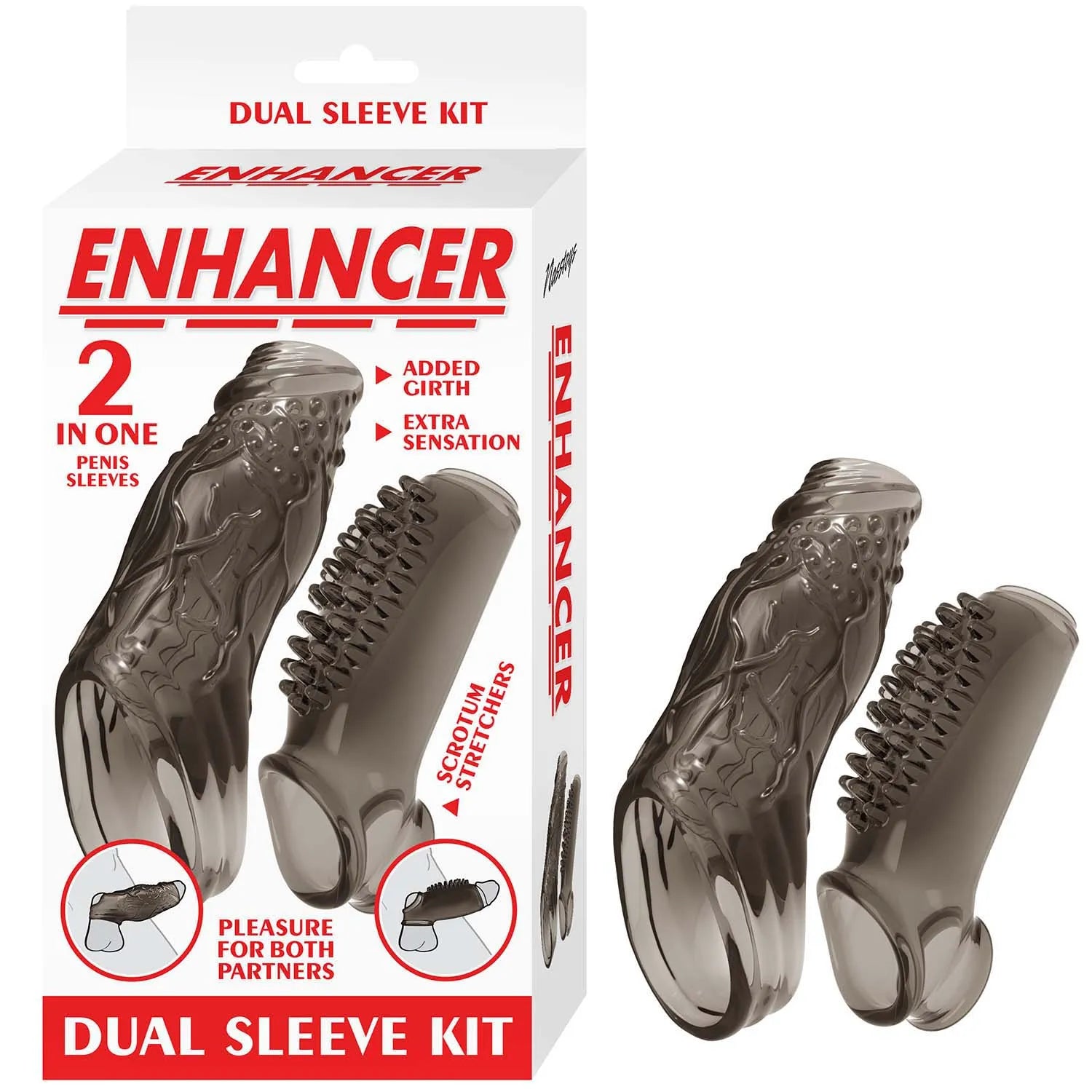 Nasstoys Enhancer Dual Sleeve Kit – Reusable Penis Sleeves Kit Default Title > Sex Toys For Men > Penis Sleeves