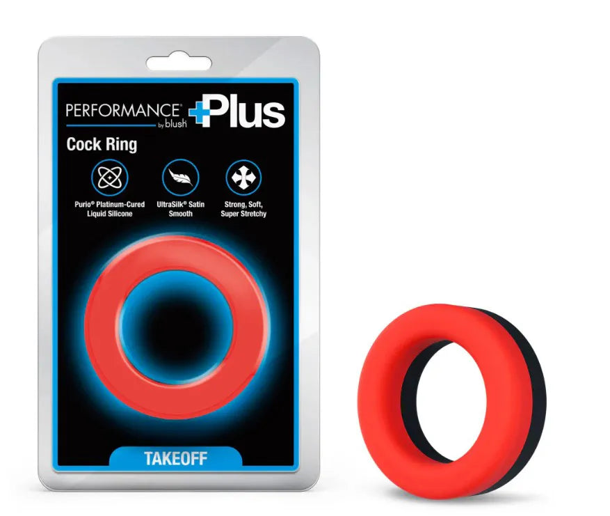 Performance Plus Takeoff (Red/Black) – Silicone Support Ring Multi > Cock Ring > Single