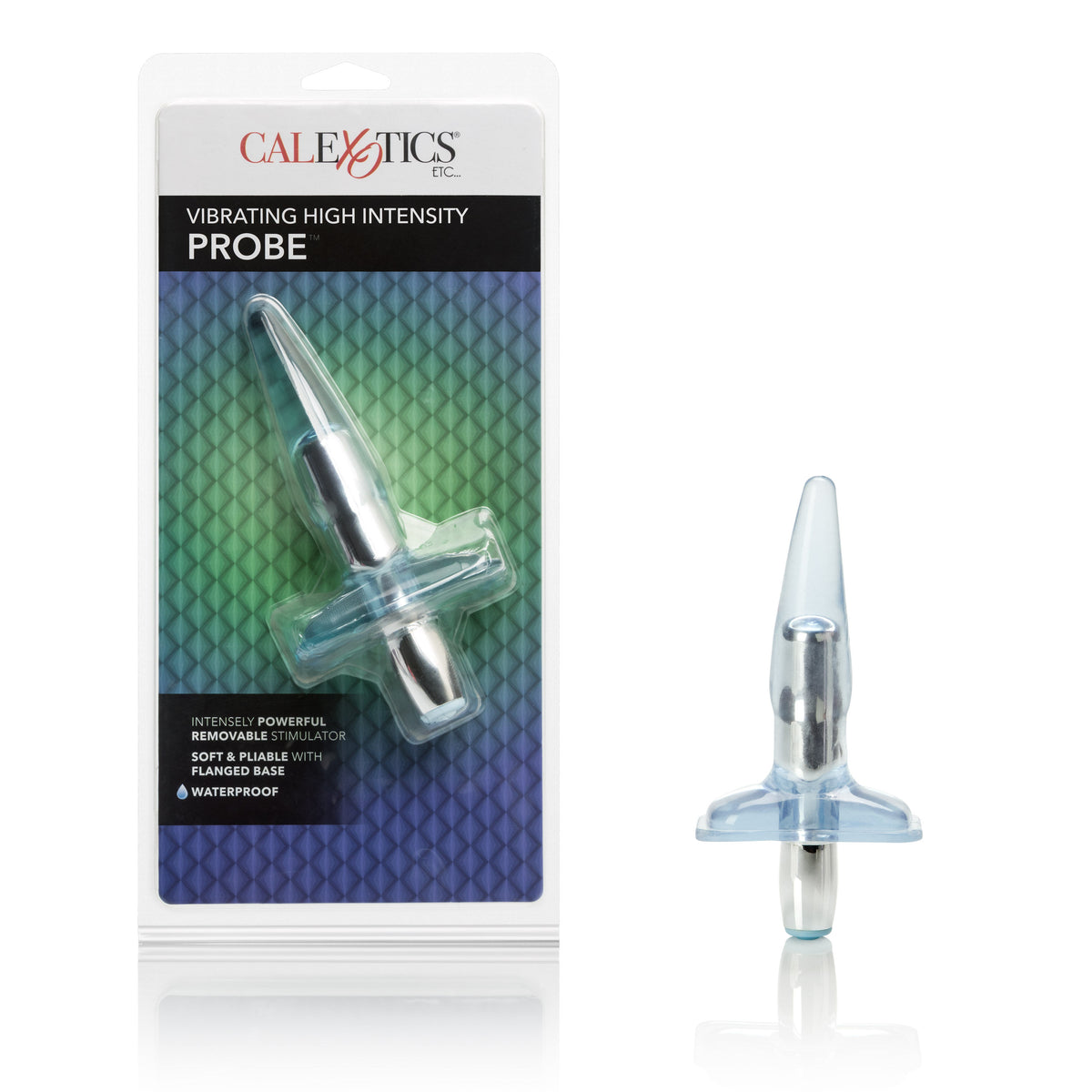 High Intensity Ice Blue Vibro Tease Stimulator Anal Toy Clear Butt Plugs - Vibrating