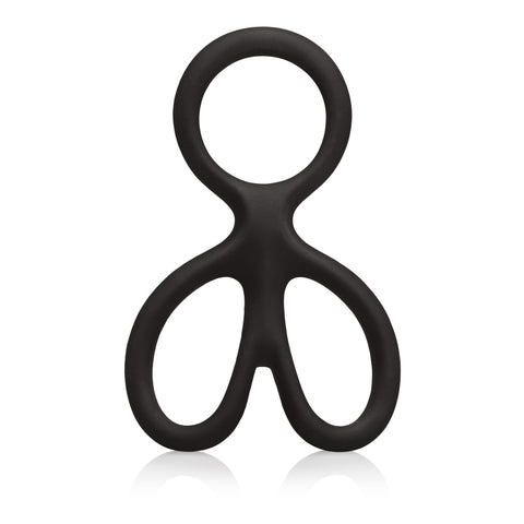 CalExotics Silicone Ball Spreader with Independent Scrotum Rings Ball Stretcher
