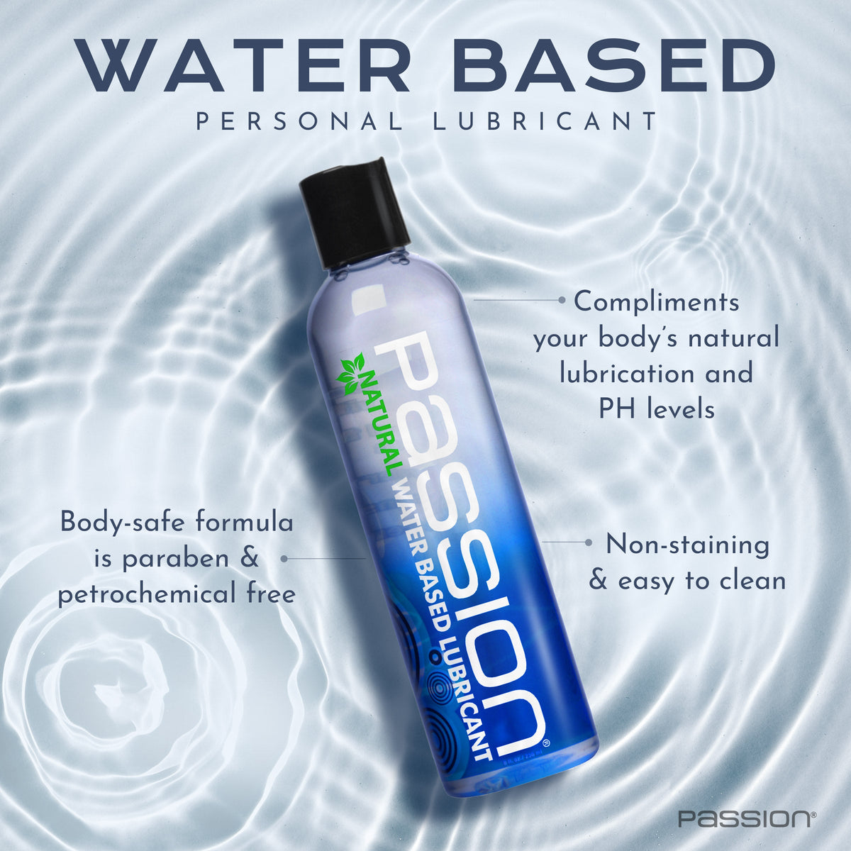 Passion Natural Water-Based Lubricant 8 Oz – Personal Lubricant > Lube > Water Based