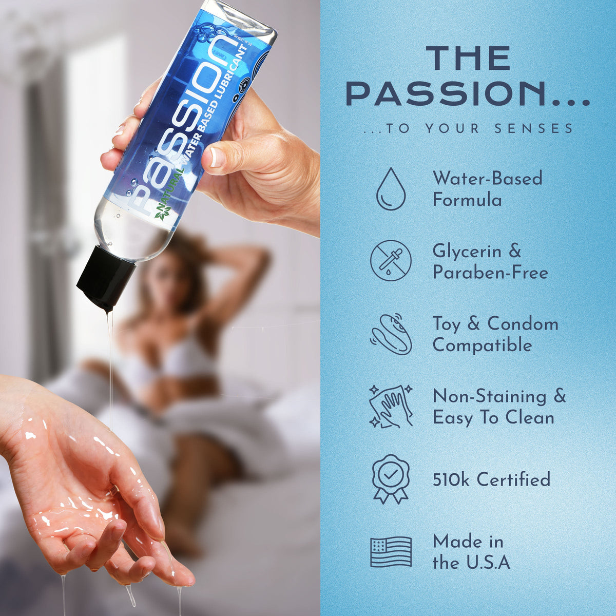 Passion Natural Water-Based Lubricant 8 Oz – Personal Lubricant > Lube > Water Based