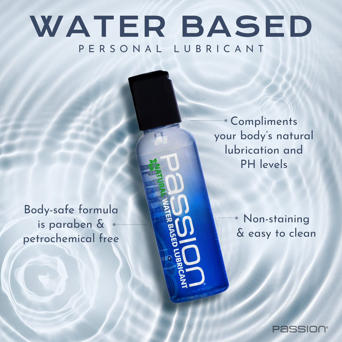 Passion Natural Water-Based Lubricant 2 Oz – Personal Lubricant > Lube > Water Based