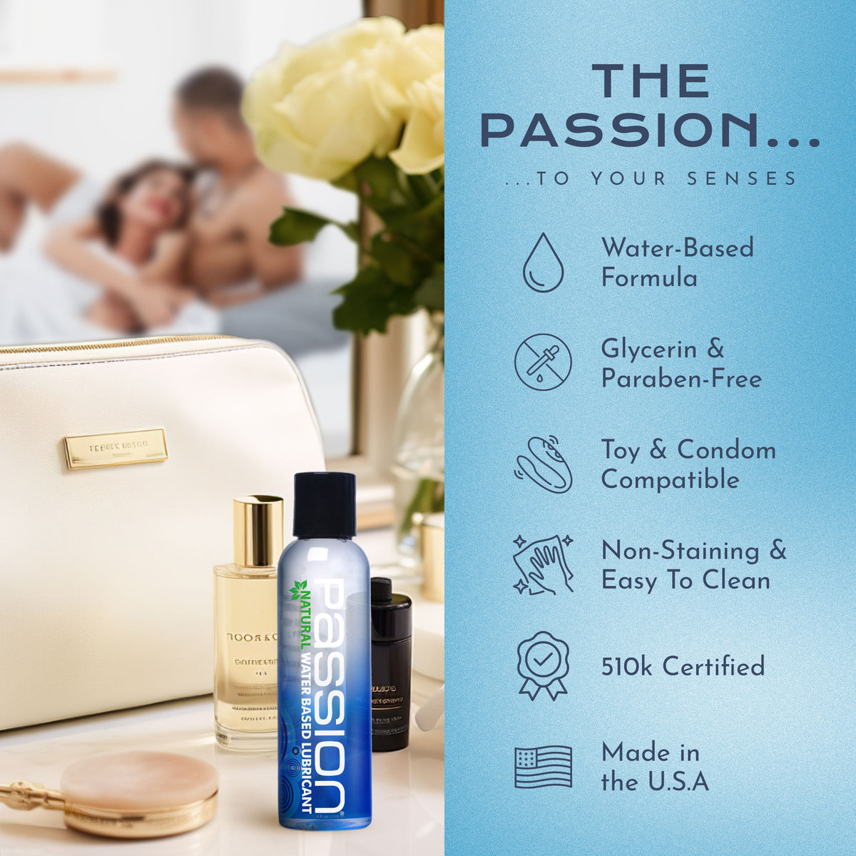Passion Natural Water Based Lubricant 4 Ounces Adult Intimacy > Lube > Water Based
