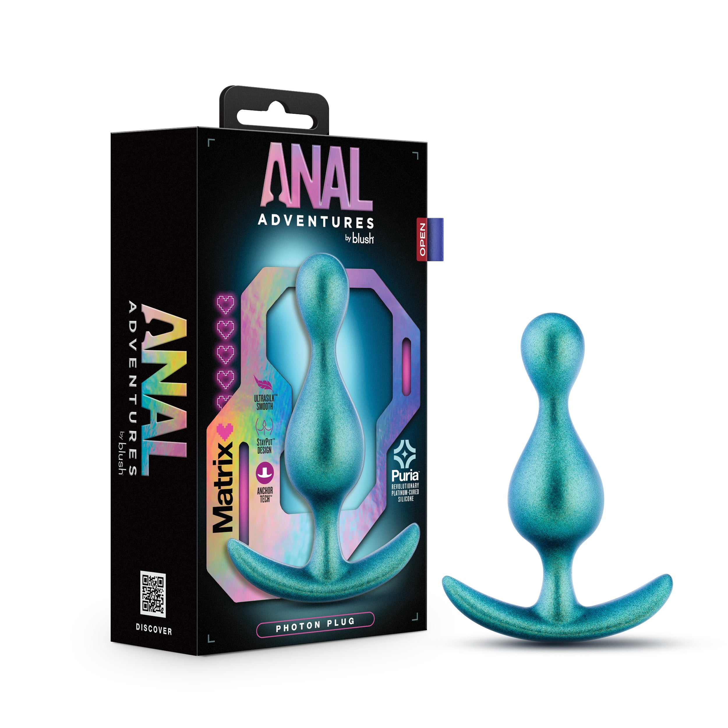 Blush Anal Plug Photon Plug Neptune Teal Anal Toy Pleasure Butt Plugs