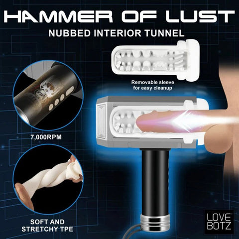Thunder Stroker Sucking Masturbator With Ergonomic Silver Handle Strokers - Auto