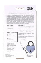 Heartbound Lace Day Collar with Silver Heart Lock Black > Clothes > Womens Leather