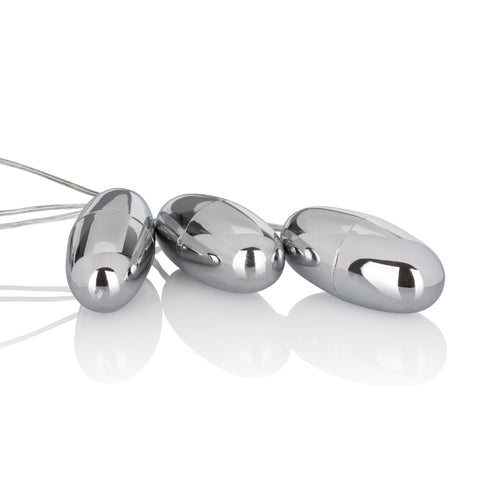 Interactive Trio Silver Vibrating Bullets Multi-Speed Power Pack BULLETS & EGGS