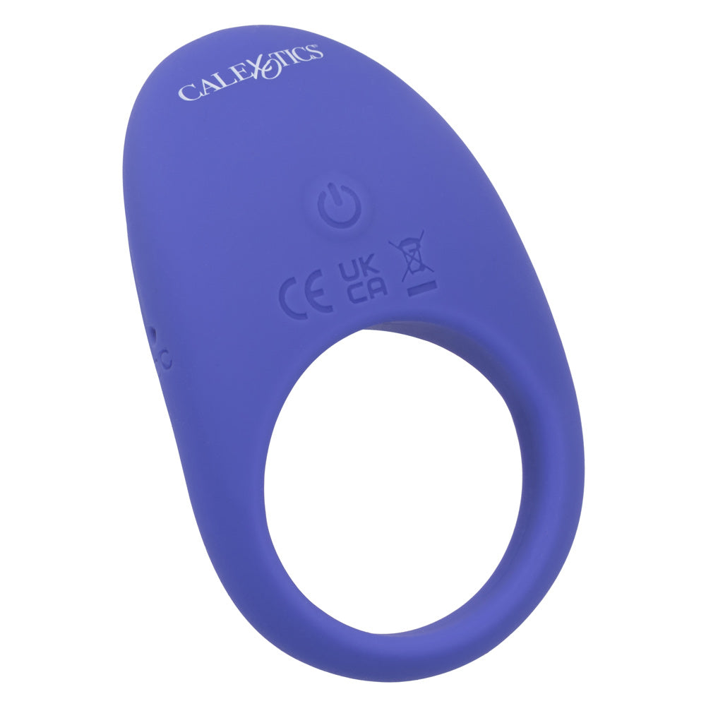 CalExotics Connect Couples Ring Blue Silicone App Controlled Waterproof Size Medium > Sex Toys > Remote Control Toys