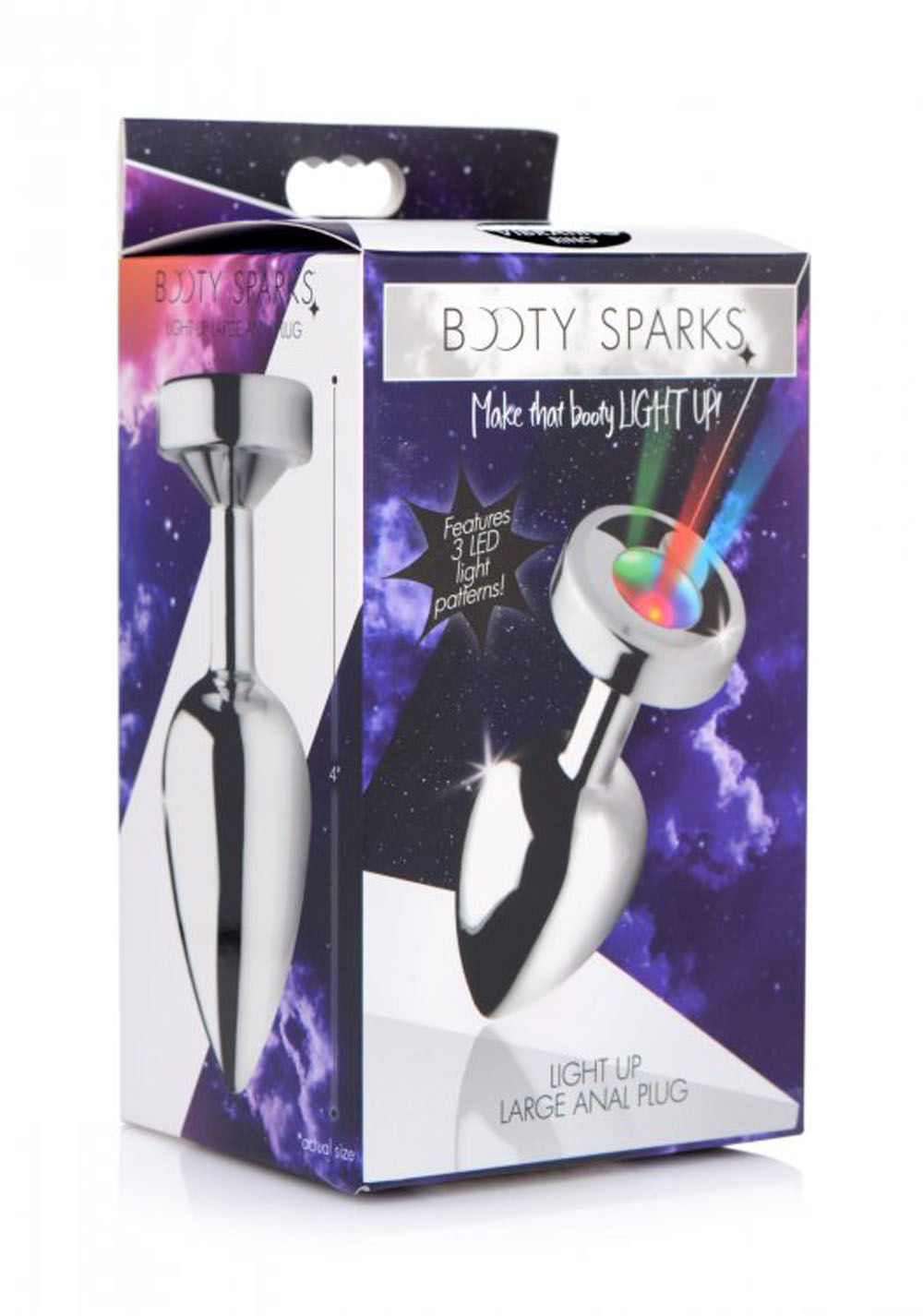 Light Up Large Anal Plug – Weighted 3 LED Light Patterns Anal Plug Multi Large > Anal Range > Butt Plugs