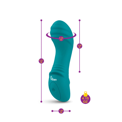 Lalita Mini G-Spot Vibrator with Pleasure Ridges Ocean Blue BULLETS