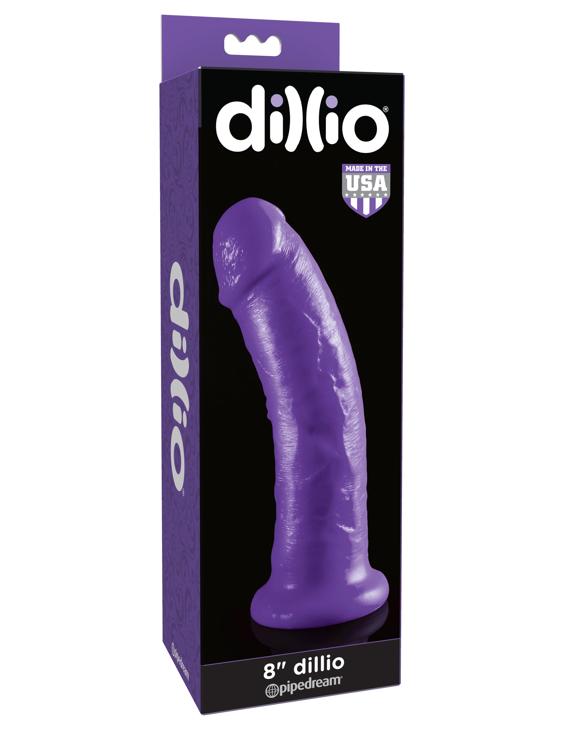 Dillio 8 Inch Dildo with Strong Suction Cup Base for Precision Stimulation Dongs Neutral