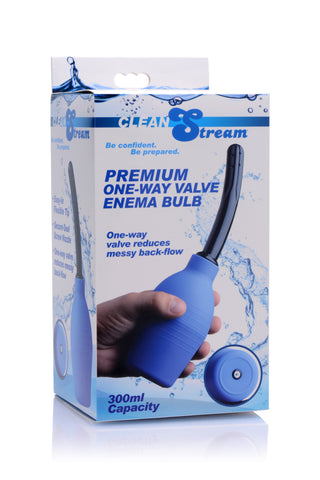 Premium One Way Valve Enema Bulb 300ml Blue 4.75 Inch Blue Douches