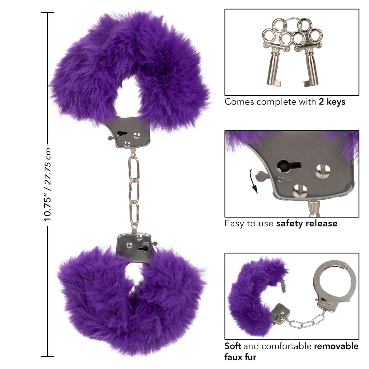 Ultra Fluffy Purple Furry Handcuffs > Bondage Gear > Handcuffs