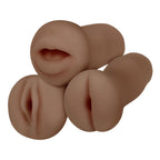 Party Pack Dark Realistic Strokers 3x Set > Sex Toys For Men > Masturbators > Manual