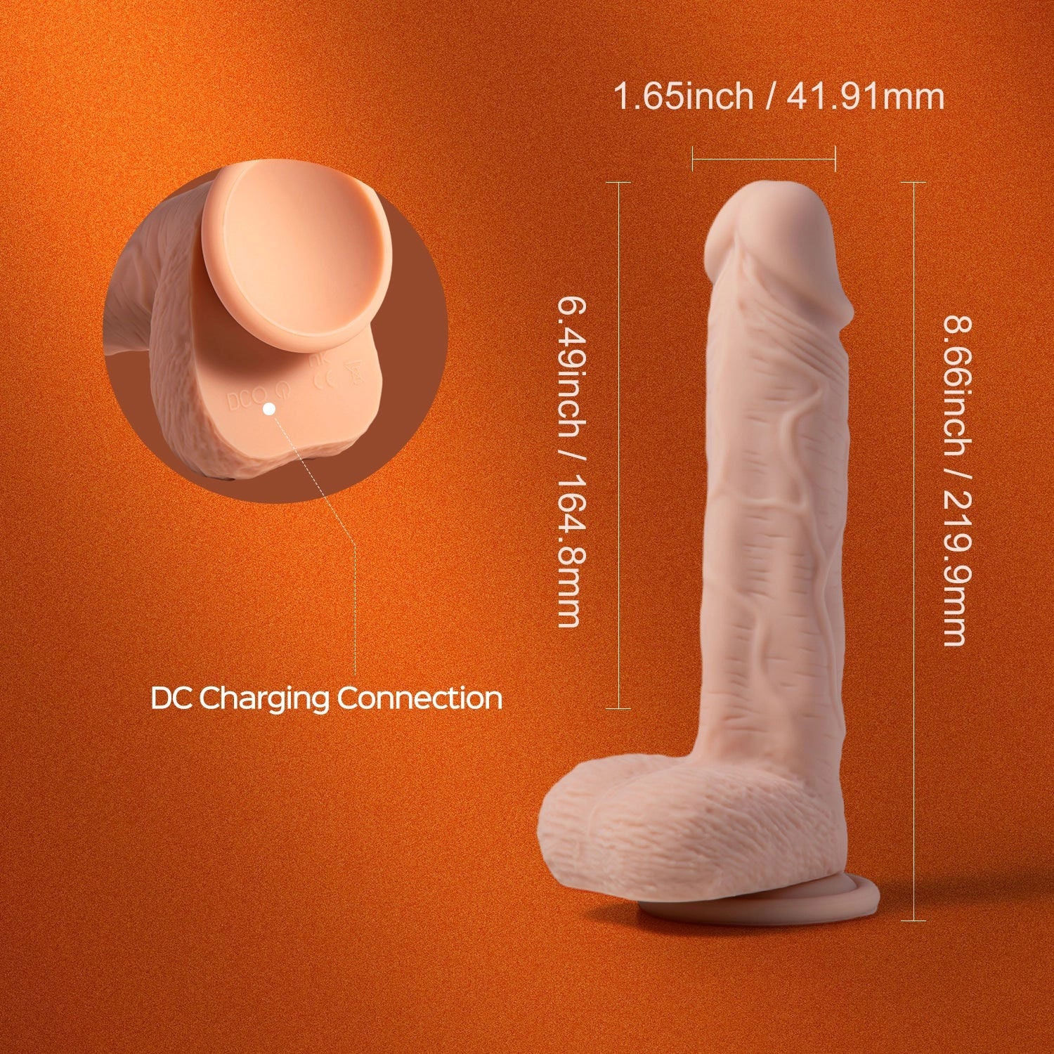 Paxton App Controlled 7.5 Inch Realistic Thrusting Dildo Dongs Realistic