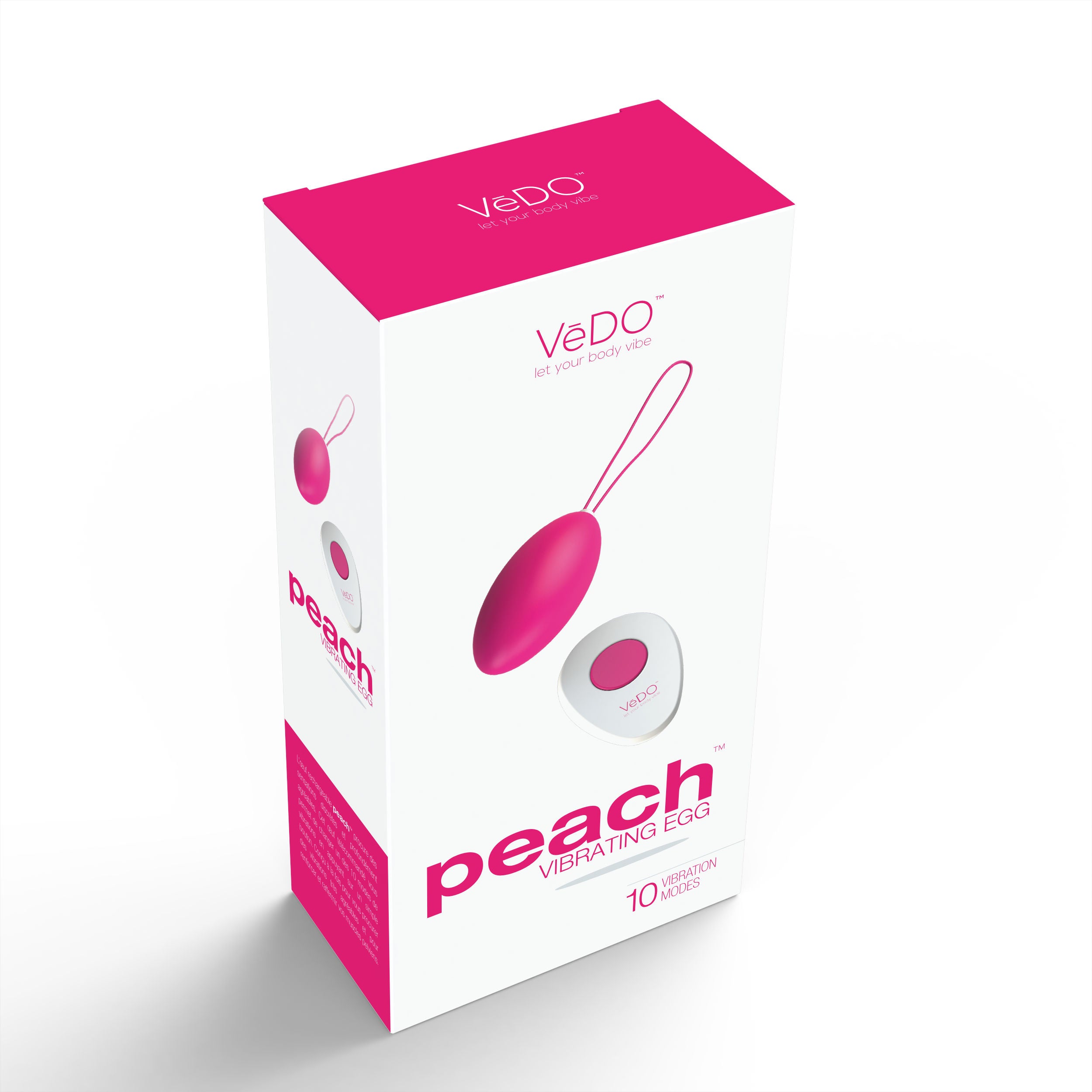 Peach Vibrating Egg in Foxy Pink Quiet Powerful Adult Toy BULLETS & EGGS