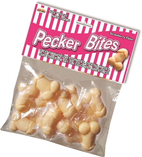 Pecker Bites Strawberry Flavored Erotic Edible Candy 16 Pcs > Novelties > Candy & Edible Items