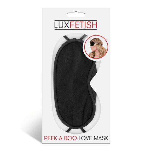 Peek-a-Boo Love Mask Black Velvet Soft Sensation Adult Toy Masks