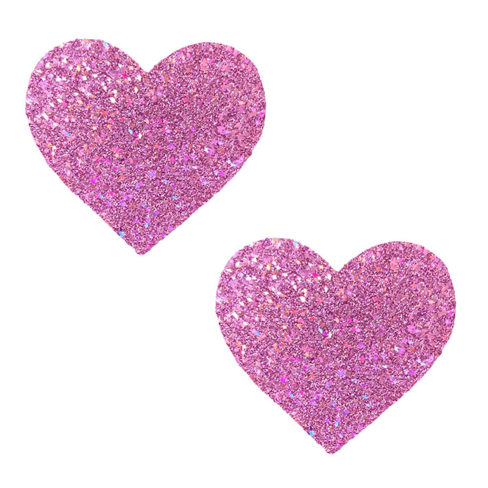 Pegasus Kisses Iridescent Pink Glitter Nipztix Pasties Set > Clothes > Pasties
