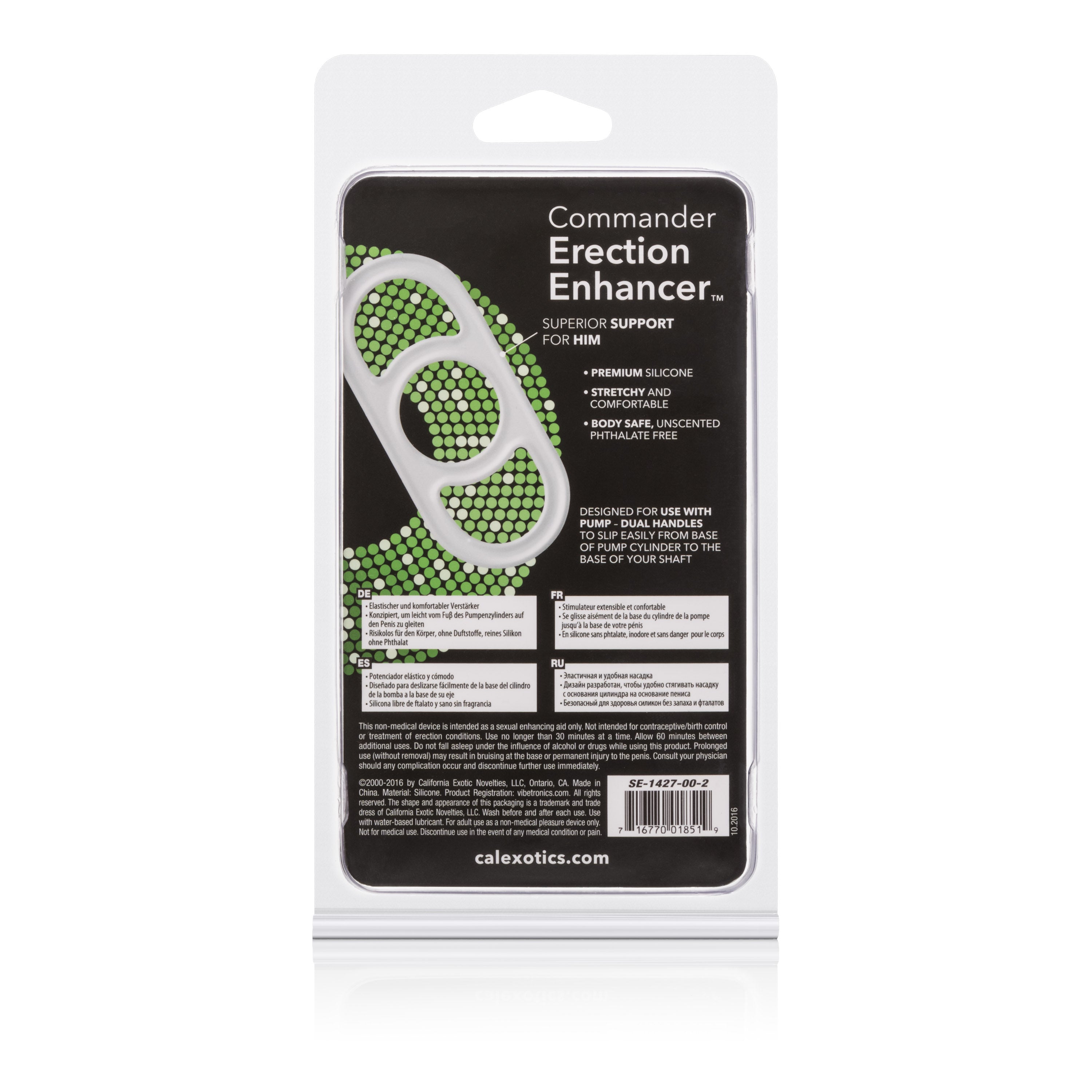 Penis Pump Commander Enhanced Performance Erection Enhancer Device > Cock Ring > Single
