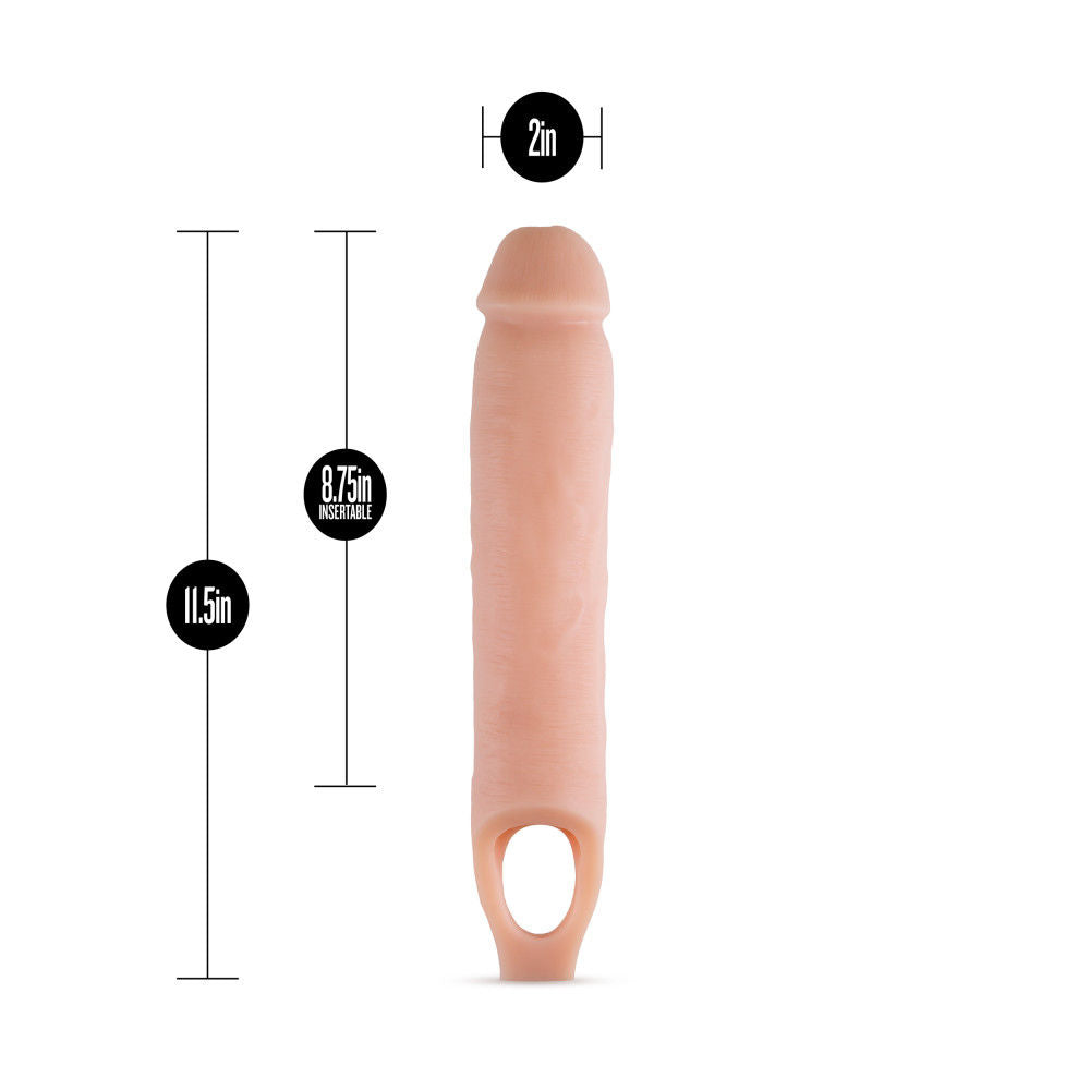 Performance 11.5 Inch Cock Sheath Penis Extender Vanilla Soft > Sex Toys For Men > Penis Sleeves