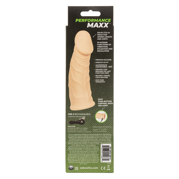 Performance Maxx 7 Inch Rechargeable Vibrating Extension Ivory SLEEVES