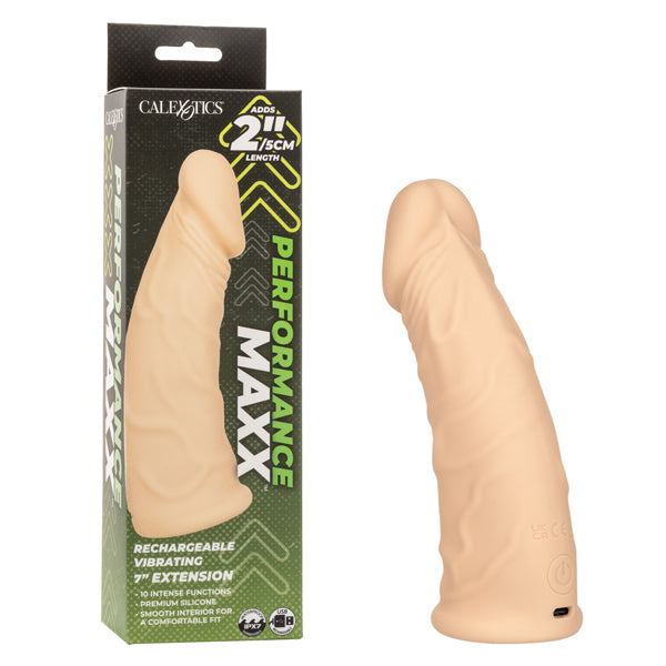 Performance Maxx 7 Inch Rechargeable Vibrating Extension Ivory SLEEVES