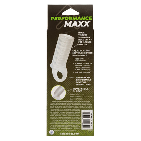 Performance Maxx Liquid Silicone Reversible Sleeve Textured Interior White SLEEVES